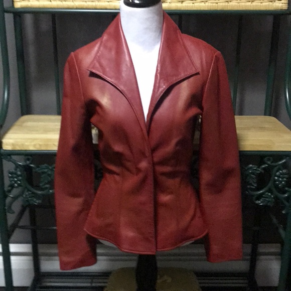 Cache Jackets & Blazers - Cache in red beautiful leatherJacket💋